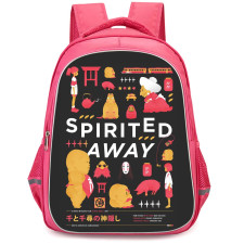 Spirited Away Backpack StudentPack - Spirited Away Anime Poster Black Background