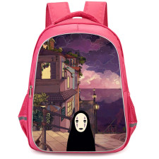 Spirited Away Kaonashi Backpack StudentPack - Kaonashi Standing On Street Poster