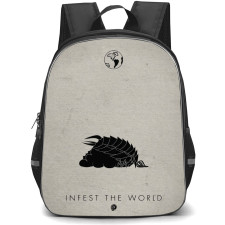 Starcraft Backpack School Bag StudentPack - Starcraft Infest The World Zerg Silhouette Poster