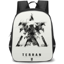 Starcraft Backpack School Bag StudentPack - Starcraft Terran Silhouette Logo Art
