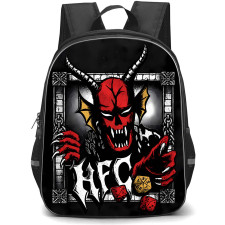 Stranger Things Backpack School Bag StudentPack - Stranger Things Retro Hellfire Club Skull Demon Poster