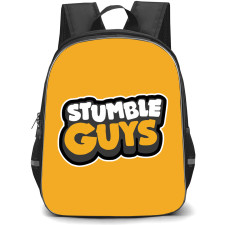 Stumble Guys Backpack StudentPack - Stumble Guys Logo On Orange Background