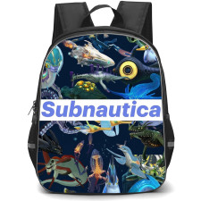 Subnautica Backpack School Bag StudentPack - Subnautica Ocean Creatures Species Collage Poster