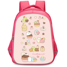 Sumikko Gurashi Backpack StudentPack - Sumikko Gurashi Dessert On Pink Background