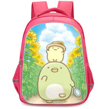 Sumikko Gurashi Penguin Backpack StudentPack - Penguin Standing On Sunflower Garden Poster