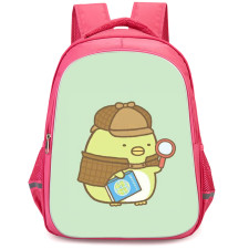 Sumikko Gurashi Penguin Backpack StudentPack - Penguin Traveling Green Background