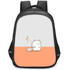 Sumikko Gurashi Shirokuma Backpack StudentPack - Shirokuma Standing On Orange And Gray Background