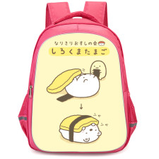 Sumikko Gurashi Shirokuma Backpack StudentPack - Shirokuma Sushi On Yellow Background