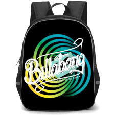 Surfing Billabong Backpack StudentPack - Surfing Billabong Surf Board Sticker On Black Background