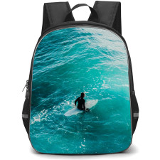 Surfing Backpack StudentPack - Surfing in The Blue Ocean Poster