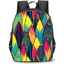 Surfing Backpack StudentPack - Surfing Hawaiian Surfer Illustration Pattern Poster