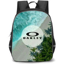 Surfing Oakley Backpack StudentPack - Surfing Oakley Logo On Dron View Beach Background