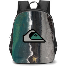 Surfing Quiksilver Backpack StudentPack - Surfing Quiksilver Icon On Hawai Beach Aerial View Background