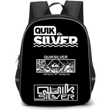 Surfing Quiksilver Backpack StudentPack - Surfing Quiksilver Vintage Vector Logo On Black Background