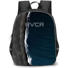 Surfing RVCA Backpack StudentPack - Surfing RVCA Logo On Beach Aerial View Background