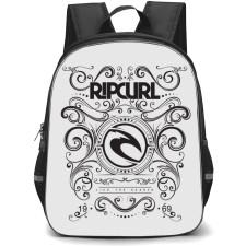 Surfing Rip Curl Backpack StudentPack - Surfing Rip Curl Artwork And Lookup Design On Gray Background