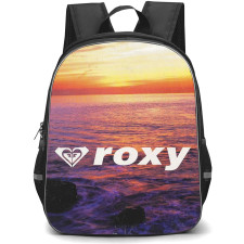 Surfing Roxy Backpack StudentPack - Surfing Roxy Logo On Sunset Ocean Background