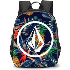 Surfing Volcom Backpack StudentPack - Surfing Volcom Logo On Blue Rectangle Sticker