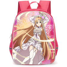 Sword Art Online Asuna Backpack Student Pack - Asuna Pose Pink Yellow Background