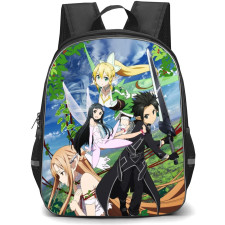 Sword Art Online Backpack Student Pack - Characters Flying On Forest