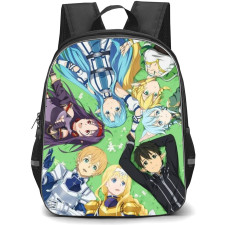 Sword Art Online Backpack Student Pack - Characters Laying On Field Looking Up