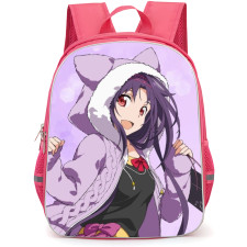 Sword Art Online Yuuki Konno Backpack Student Pack - Yuuki Konno Purple Jacket Purple Background
