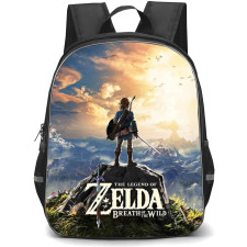 The Legend Of Zelda Backpack StudentPack - Back Portrait Breath Of the Wild Mountain Poster