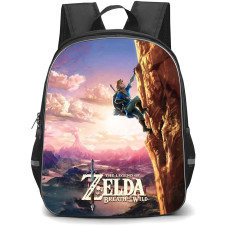 The Legend Of Zelda Link Backpack StudentPack - Link Climbing Breath Of The Wild