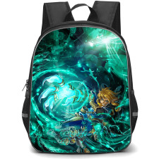 The Legend Of Zelda Link Backpack StudentPack - Link Green Energy Hand Attack