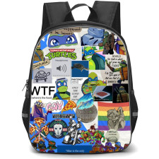 Teenage Mutant Ninja Turtles Leonardo Backpack StudentPack - Leonardo Collage On Blue Background