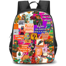 Teenage Mutant Ninja Turtles Michelangelo Backpack StudentPack - Michelangelo Collage On Orange Background