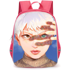 The Summer Hikaru Died Hikaru Indo Backpack School Bag StudentPack - Hikaru Indo Eye Glitch Portrait