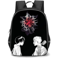 The Summer Hikaru Died Backpack School Bag StudentPack - Yoshiki Tsujinaka And Hikaru Indo Grayscale Portrait Poster