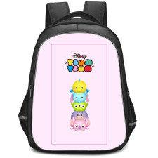 Disney Tsum Tsum Backpack StudentPack - Disney Tsum Tsum Avatar On Pink Background