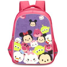 Disney Tsum Tsum Backpack StudentPack - Disney Tsum Tsum Character On Purple Background