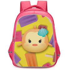 Disney Tsum Tsum Cleo Backpack StudentPack - Cleo Avatar On Colored Ice Cream Background