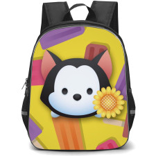 Disney Tsum Tsum Figaro Backpack StudentPack - Figaro Avatar On Colored Ice Cream Background