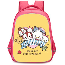 Disney Tsum Tsum Backpack StudentPack - Disney Tsum Tsum Oh Yeah Sweet Like Sugar Yellow Background