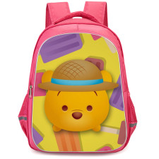Disney Tsum Tsum Winnie The Pooh Backpack StudentPack - Winnie The Pooh Avatar On Colored Ice Cream Background