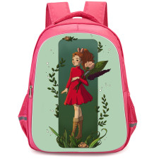 The Secret World of Arrietty Backpack StudentPack - Arrietty Standing And Holding Flower On Green Background