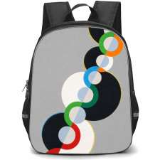 Tate Backpack School Bag StudentPack - Tate Endless Rhythm Geometric Circle Abstract Art Poster