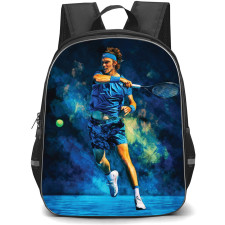Andrey Rublev Backpack School Bag StudentPack - Andrey Rublev Full Swing in Blue Outfit