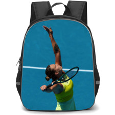 Aryna Sabalenka Backpack School Bag StudentPack - Aryna Sabalenka Toss Serve Pose In Yellow Shirt