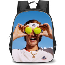 Alexander Zverev Backpack School Bag StudentPack - Alexander Zverev Covers Eyes With Ball Pose