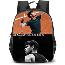 Carlos Alcaraz Backpack School Bag StudentPack - Carlos Alcaraz Fierce Portrait Collage Poster