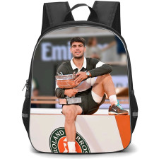 Carlos Alcaraz Backpack School Bag StudentPack - Carlos Alcaraz Holding Trophy Portrait