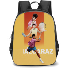 Carlos Alcaraz Backpack School Bag StudentPack - Carlos Alcaraz Striking Collage Portrait Poster