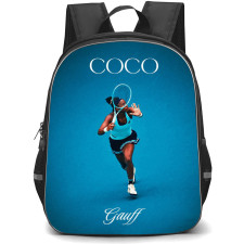 Coco Gauff Backpack School Bag StudentPack - Coco Gauff Running Play Portrait Poster
