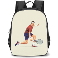 Casper Ruud Backpack School Bag StudentPack - Casper Ruud Playing Stance Cartoon Art Portrait