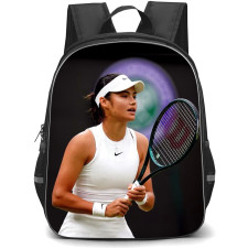 Emma Raducanu Backpack School Bag StudentPack - Emma Raducanu Holding Racket Playing Portrait